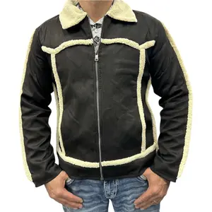 Chamarra con Sherpa Negra SSJ7002