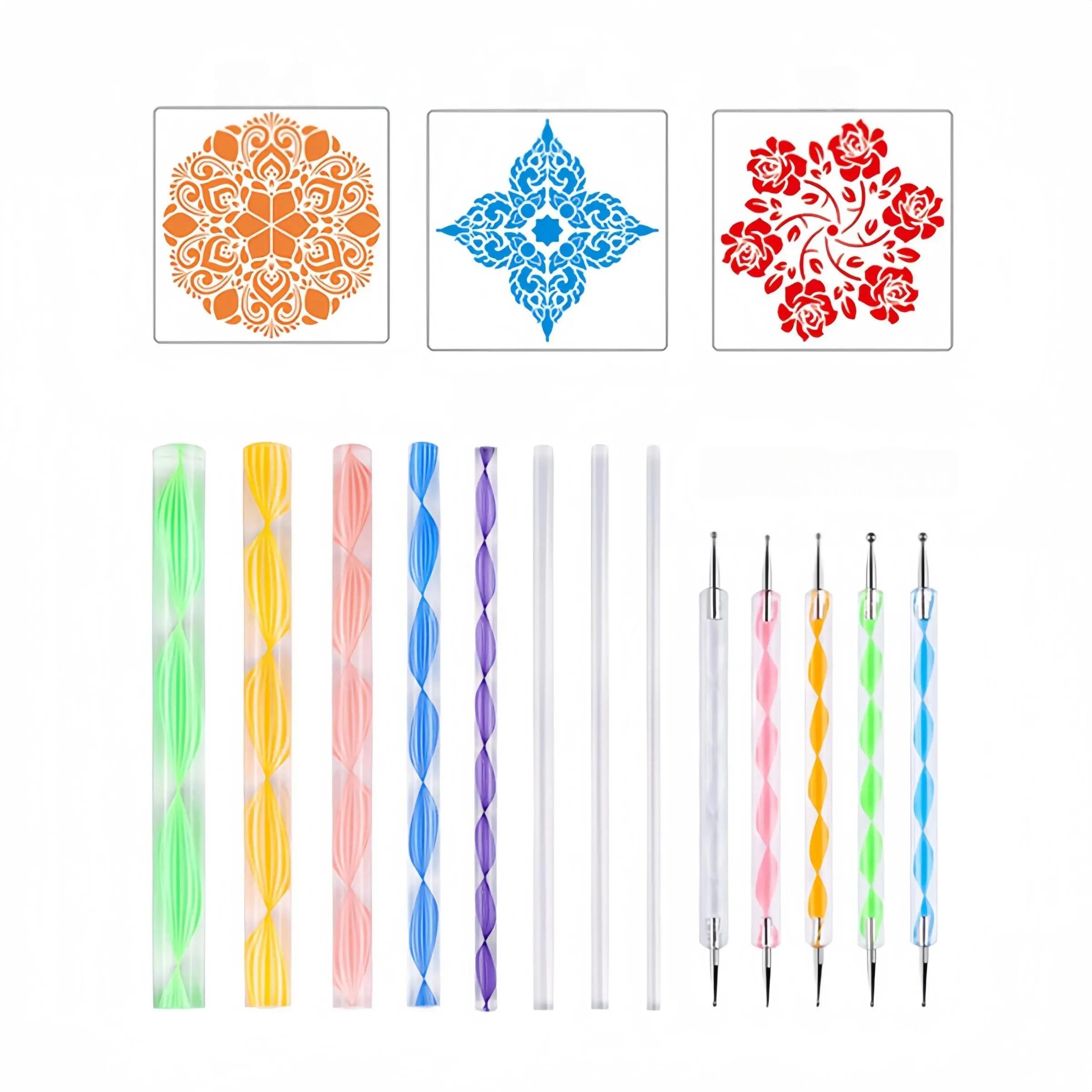 16 Piece Mandala Tool Set for DIY Painting, Double Head Dot Painting Pen, Doodle Drawing Pen for Stunning Geometric Patterns, Ideal for All Skill Levels, Art Painting Supplies