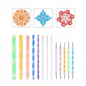 16 Piece Mandala Tool Set for DIY Painting, Double Head Dot Painting Pen for Stunning Geometric Patterns, Ideal for All Skill Levels