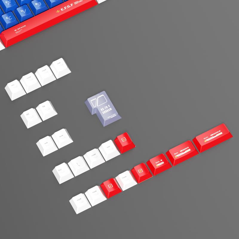 Victory 2 Gundam Keycaps, 109 Keys Cherry Pbt Material, Sublimation Design, High-Aesthetic for Mechanical Keyboard, Compatible with Made68 & Mad68