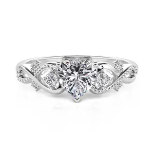 Jeulia Infinity Twisted Heart Shaped Engagement Ring