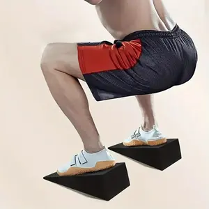 20242-Pack Adjustable Incline Squat & Calf Stretch Board - Heavy-Duty Non-Slip Yoga Brick with Incline Mechanism, Leg Rehabilitation & Strength Training Equipment for Home Gym, Deep Stretching - Improves Balance, Muscle Stability - Ideal for Yoga, Squats,