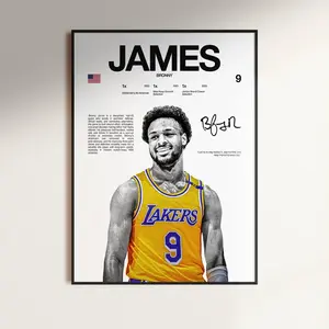 [Sale Up To 45%] Bronny James Poster, Wall Print, Basketball Poster Print, Sports (No Frame)