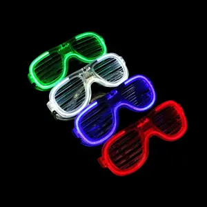 4 Pairs LED Flashing Party Glasses, Neon Light Up in Dark, Glow in the Dark, Various Colors, Lightweight Comfortable Design, Perfect for Kids' Parties, Party Event Props