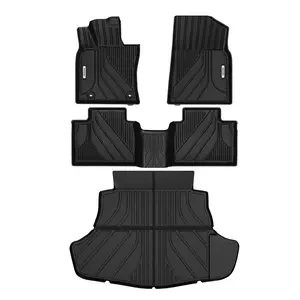 YITAMOTOR Floor Mats & Cargo Mat Fit for 2025 Toyota Camry (Include Hybrid), TPE All Weather Custom Fit 2025 Camry Floor Liners 1st & 2nd Row Car Mats Accessories, Black Car Floor Mats