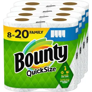 Quick Size Paper Towels, White, 8 Family Rolls = 20 Regular Rolls Procter & Gamble (P&G-2) Procter & Gamble (P&G-2)