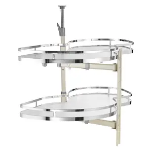 【Summervibes】VEVOR Swing Right Blind Corner Cabinet,  , Pull Out Organizer for 36 inch Width Blind Cabinet, 2 Tier Height Adjustable Swing Tray, Soft Close Kitchen Cloud Blind Organizer, Right Open