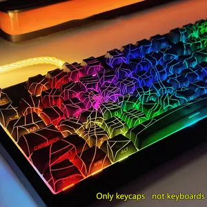 Spider Web Design Keyboard Keycap, 1 Set Keyboard Keycap for 6.25U Space 61 68 75 87 98 100 104 108, Keyboard Accessories