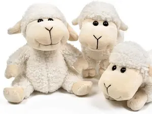 Christmas gift for kids Sheep Stuffed Animal Lamb Plush Decorations 3Pcs (Sitting, Standing, Kneeling) White Sheep Toys Gift for Kids Little Girl/Boy