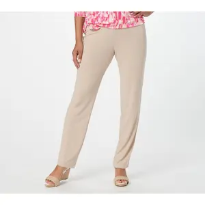 Susan Graver Essentials Reg Liquid Knit Straight Leg Pants