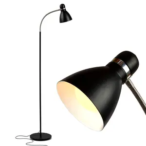 Brightech Avery - Dimmable Task & Reading LED Floor Lamp - Bright Modern Contemporary Standing Light - for Office, Bedroom, Living Room - Sturdy and Lightweight - Black