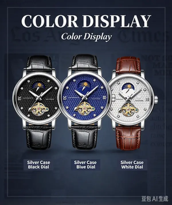 T612 8# Luxury Automatic Mechanical Men's Watch, Blue Dial, Precision & Elegance Design, Gift for Him
