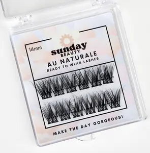 Sunday Beauty️ Ready to Wear Lashes - Au Naturale : DIY Eyelash extensions with built-in adhesive. No Bond, no coat needed.