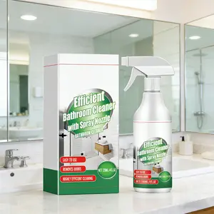 Bathroom Cleaner for Toilet Shower Walls Tile Hard Water Stain Remover Soap Scum Eliminator Fast Acting Powerful Heavy Duty Foaming Spray All Purpose