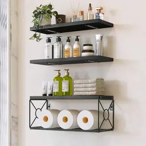Bathroom Floating Shelves For Wall Mounted Shelf Over Toilet Farmhouse Home Decor Display Shelving Small 16 Inch.
