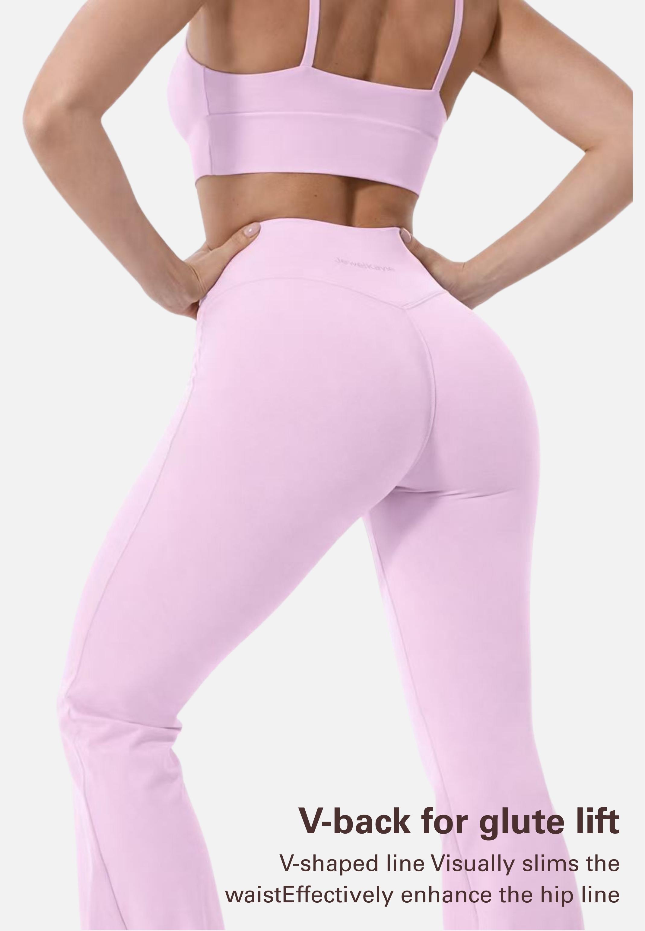 Coral Canton High Waistband Stretch Flared Pants