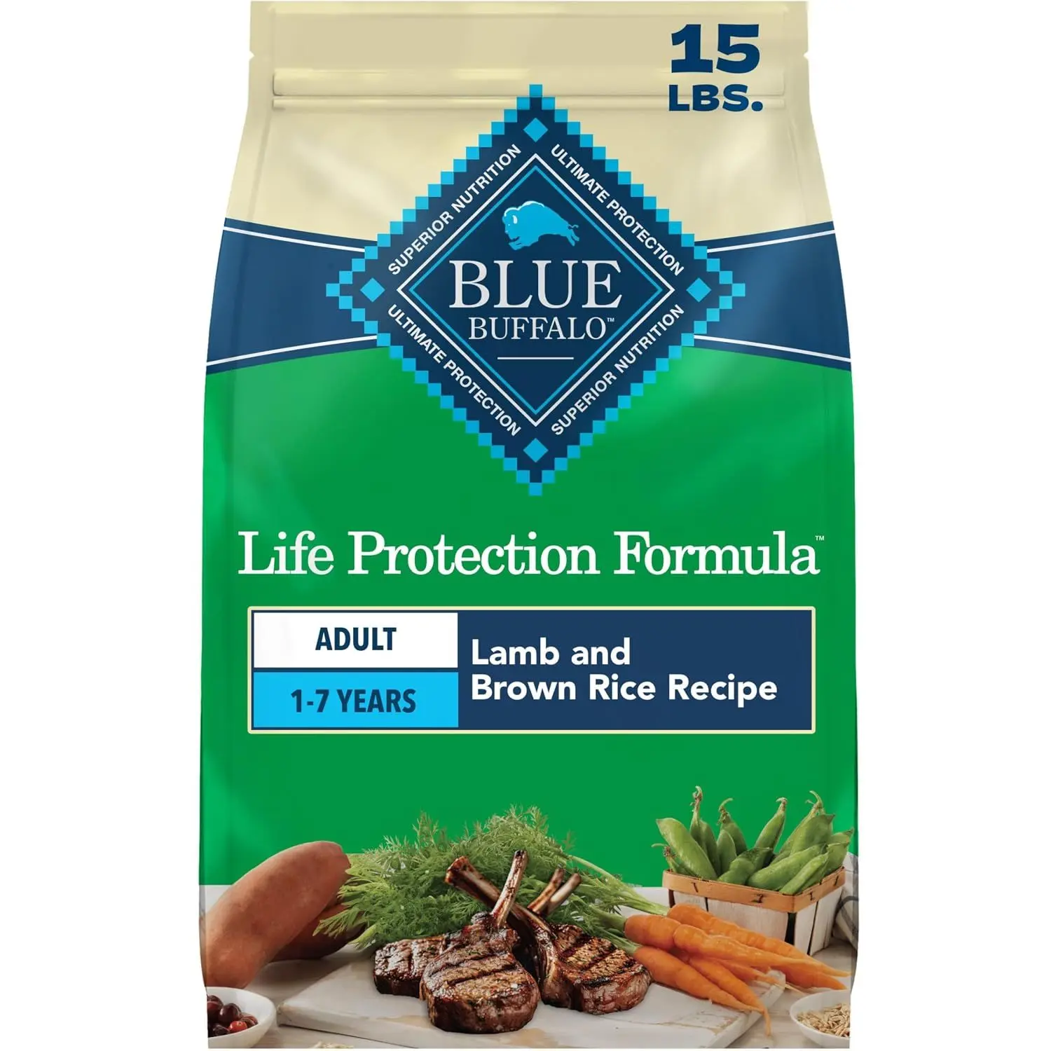 Blue Buffalo Life Protection Formula Chicken Adult Dry Dog Food, 5 lb | Real Chicken #1 Ingredient, Supports Immunity with Antioxidant-Rich LifeSource Bits, Promotes Healthy Muscle Development