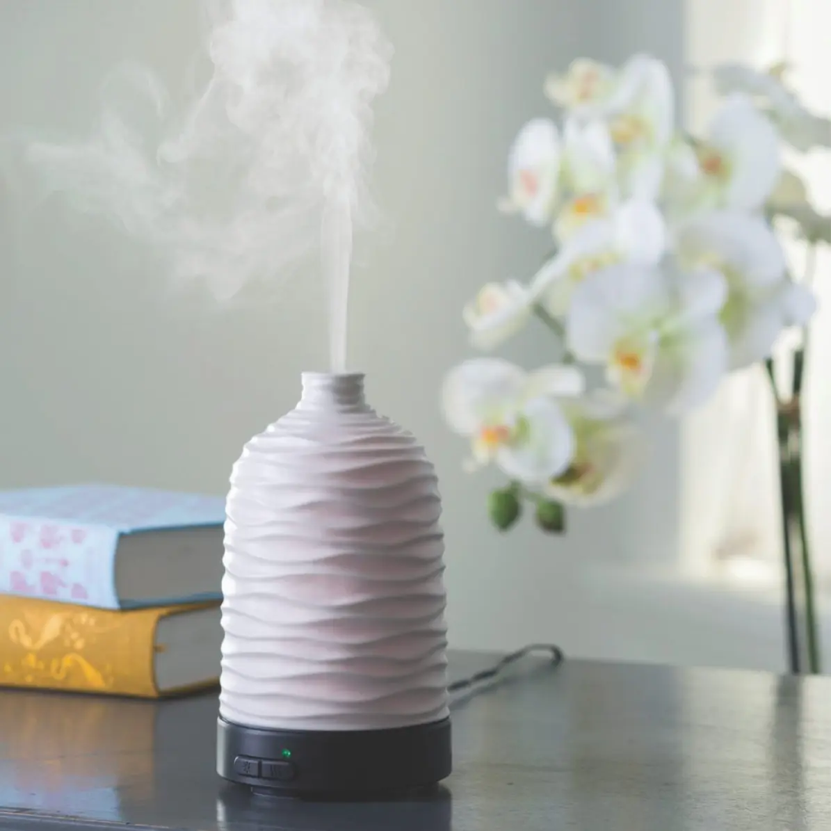 Holladay Candle Co Ultra Sonic Diffusers for Aromatherapy Scented Oil Diffusers Flower Wicker Harmony
