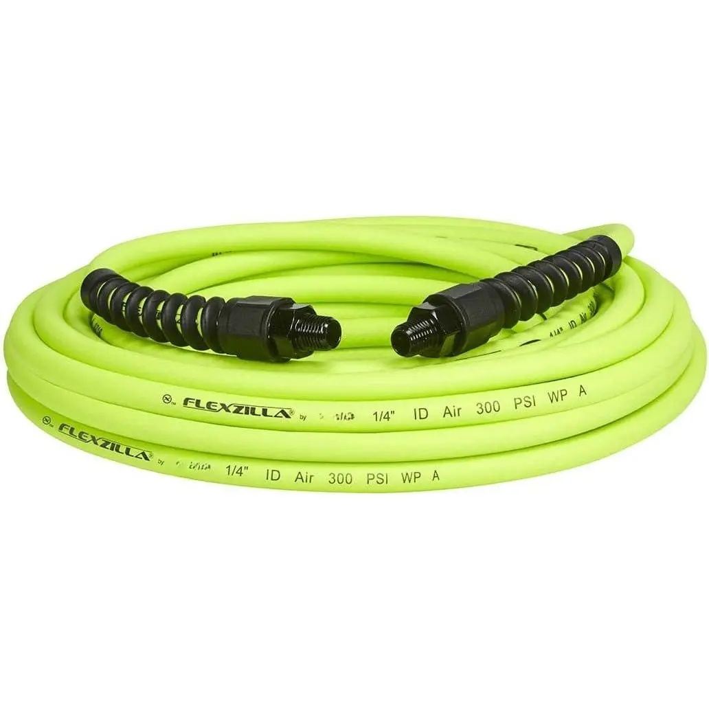 Flexzilla Pro Air Hose  1/4 in. x 25 ft. Heavy Duty Lightweight Hybrid ZillaGreen - HFZP1425YW2