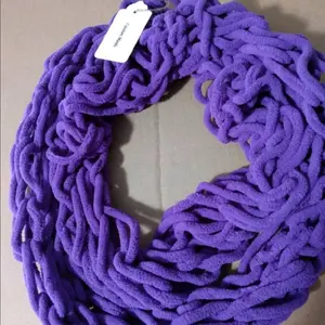 Purple Armknit Infinity Scarf - Cozy-Warmth for Fall & Winter - Ideal for Covers and More