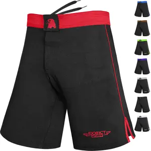 Exxact Sports MMA Shorts, IBJJF Ranked No Gi BJJ Jiu Jitsu Shorts for Men, Boxing, Cross Training & Grappling Shorts (Red)