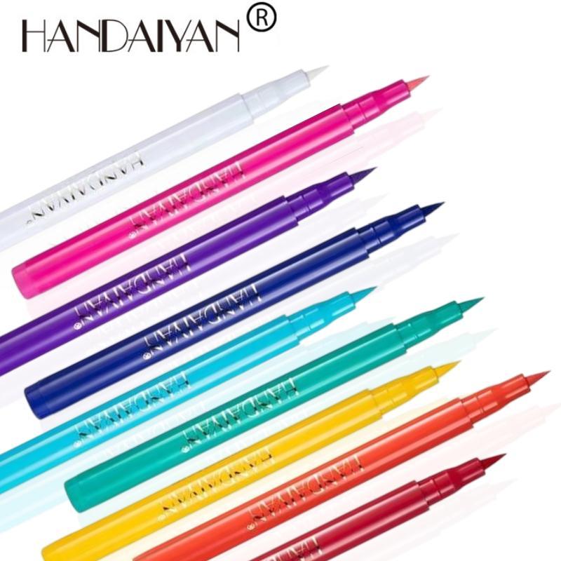 Ultra-Fine Tip 12-Color Liquid Eyeliner | HANDAIYAN - Matte Waterproof Smudge-Proof, Long-Wearing Bright Cat Eye for Daily Makeup Cosmetic