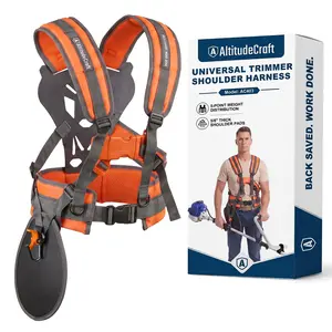Patented Weed Eater Handle Extension + Universal String Trimmer Shoulder Harness for Weed Wacker, Weed Eater & Brush Cutter, Adjustable Ergonomic Lawn Care Support Strap Reduces Arm & Back Fatigue for Yard Work