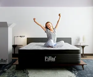 Pillar Super Cooling Hybrid Mattress - Softness & Support for Comfortable Nights Sleep - Made in the USA - Hybrid Design for Enhanced Relaxation