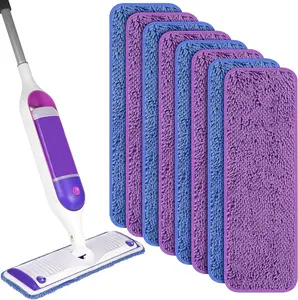 Swiffer Power Reusable Microfiber Mop Pads Set - 8 PCS, Compatible with Swiffer Power Mop, Refill Washable, Available in Blue & Purple - Cleaning