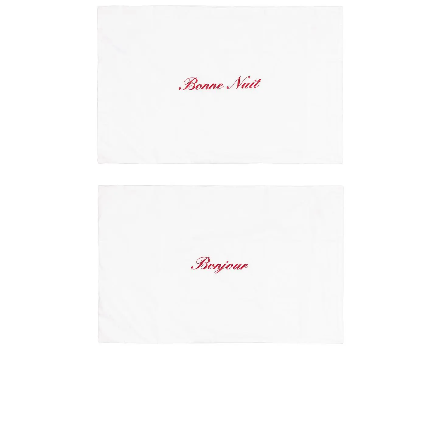 Abbode Bonjour & Bonne Nuit Pillowcase Set