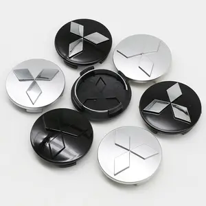 4 Piece 60mm Car Wheel HUB Center Caps, Cool Car Decoration for Mitsubishi Ralliart Lancer Cordia Pajero Outlander L200 Evo Colt Galant