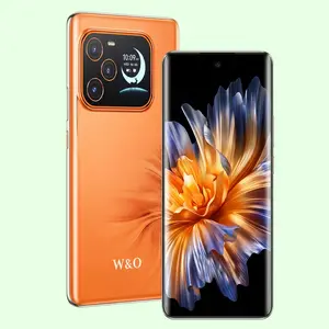 W&O Unlocked Dual Screen Smartphone, 6.67” OLED Curved Display, 12GB+512GB High Speed Storage, 64MP Ultra-Clear Camera, 5000mAh Long-Lasting Battery, Slim Luxury Design 4G/5G Phone