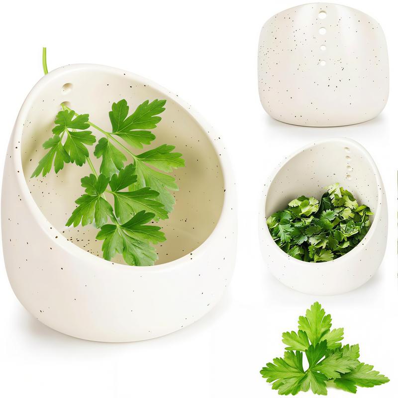 Handmade Ceramic Herb Stripper Bowl – Easy Leaf & Stem Separator for Cooking and Kitchen Prep