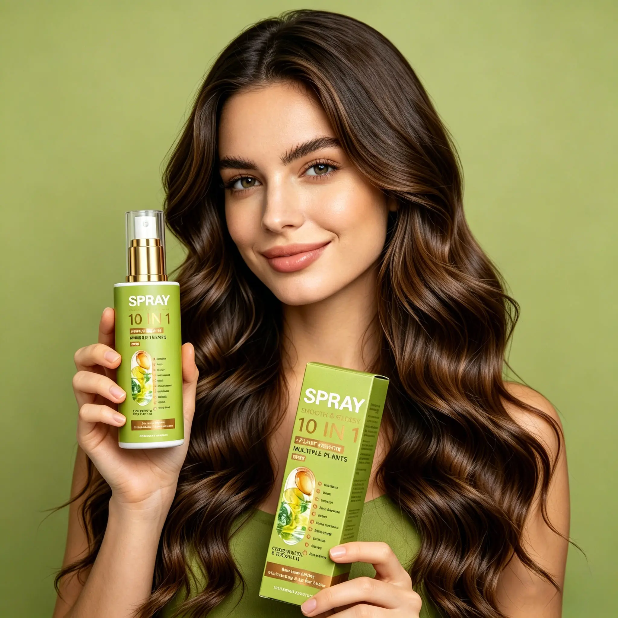 Hair Care Spray for Frizzy Hair, Lightweight Leave-In Hair Mist for Smooth & Silky Hair, Nourishing Shine Spray for Soft, Voluminous & Glossy Hair Care, Anti-Frizz Moisturizing Formula for Women & Men
