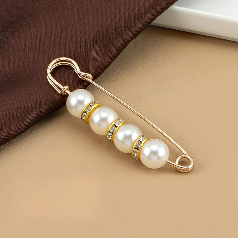 2#Four beads with diamonds 7.5cm (white)