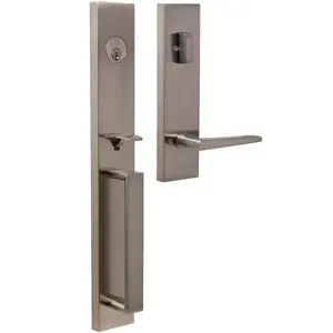 Weslock  Xanthis Deadbolt Keyed One Side Handle Set with Philtower Lever, Satin Nickel