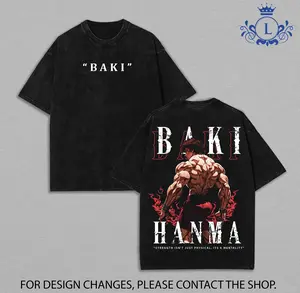 Baki Hanma Anime Graphic Tee, Men’s Oversized Pump Cover Gym T-Shirt, Vintage Washed Workout Shirt, Pump Cover Tank Top, Muscle Tank, Sleeveless Gym Shirt, Aesthetic Anime Gym Streetwear