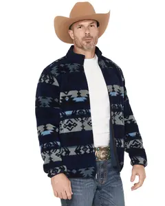 Cody James Men's Barrens Southwestern Print Zip-Up Jacket - Cjfa25sw1-Bl