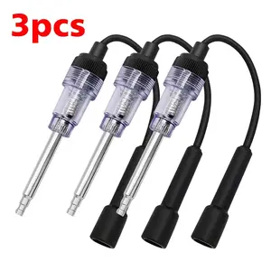 3pcs Spark Plug Tester - Automotive Diagnostic Tool with Glowing Bulb, Durable Metal Construction & Easy-Use Design for Cars, Lawnmowers, Engines, Spark Plug Tool