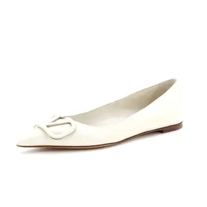 Pre-owned Valentino Garavani Women's VLogo Flats Leather by Rebag