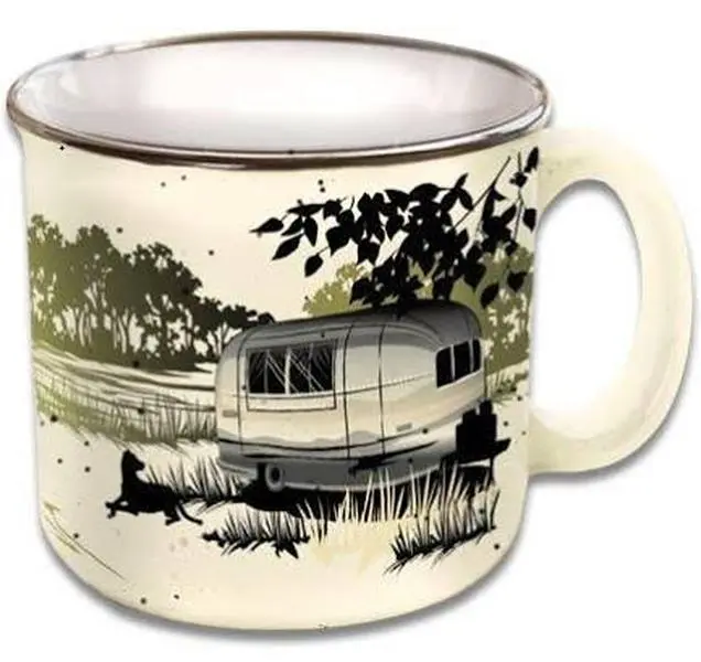 Camp Casual C4G-CC004PR 15 oz Washable Ceramic Coffee Mug - Paws & Relax Logo, Ideal for Coffee, Tea Drinks