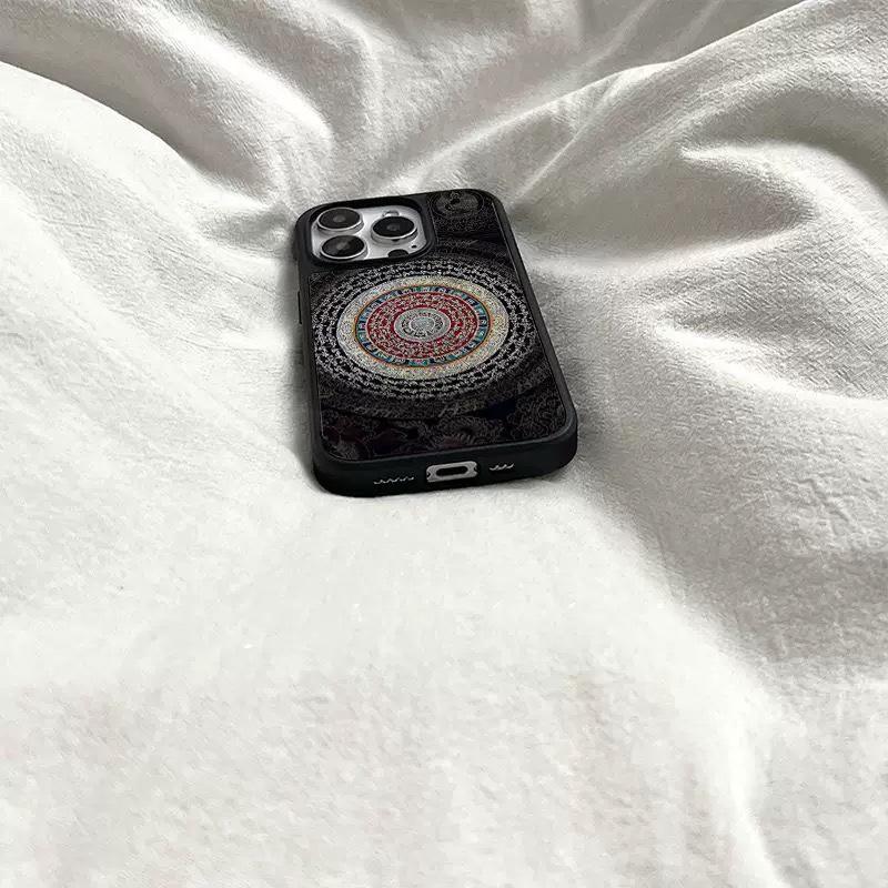 Original Retro Sanskrit Phone Case — Compatible with iPhone 17/16/15/14/13 Pro/Plus/Pro Max. A brand-new design featuring a matte finish, drop protection, and shock resistance—suitable for both men and women. (iPhone 17/16 Pro Max Case)