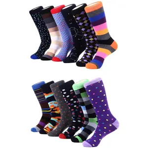Spring Zest Fun Dress Socks 12 Pack - Cotton Blend, Daily Wear , Full Cover ,for All Seasons Menswear Man Clothes Colorful