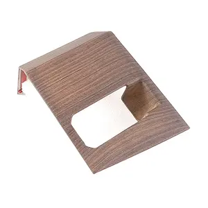 1-piece ABS Pear Wood Grain/Blue Car Electronic Parking Brake Button Frame for 2022+ Toyota Tundra/Sequoia