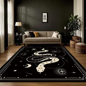 Creative Snake Pattern Floor Mat, Non-slip Soft Floor Carpet, Decorative Area Rug for Home Living Room Bedroom, Vanity Decor Accessories