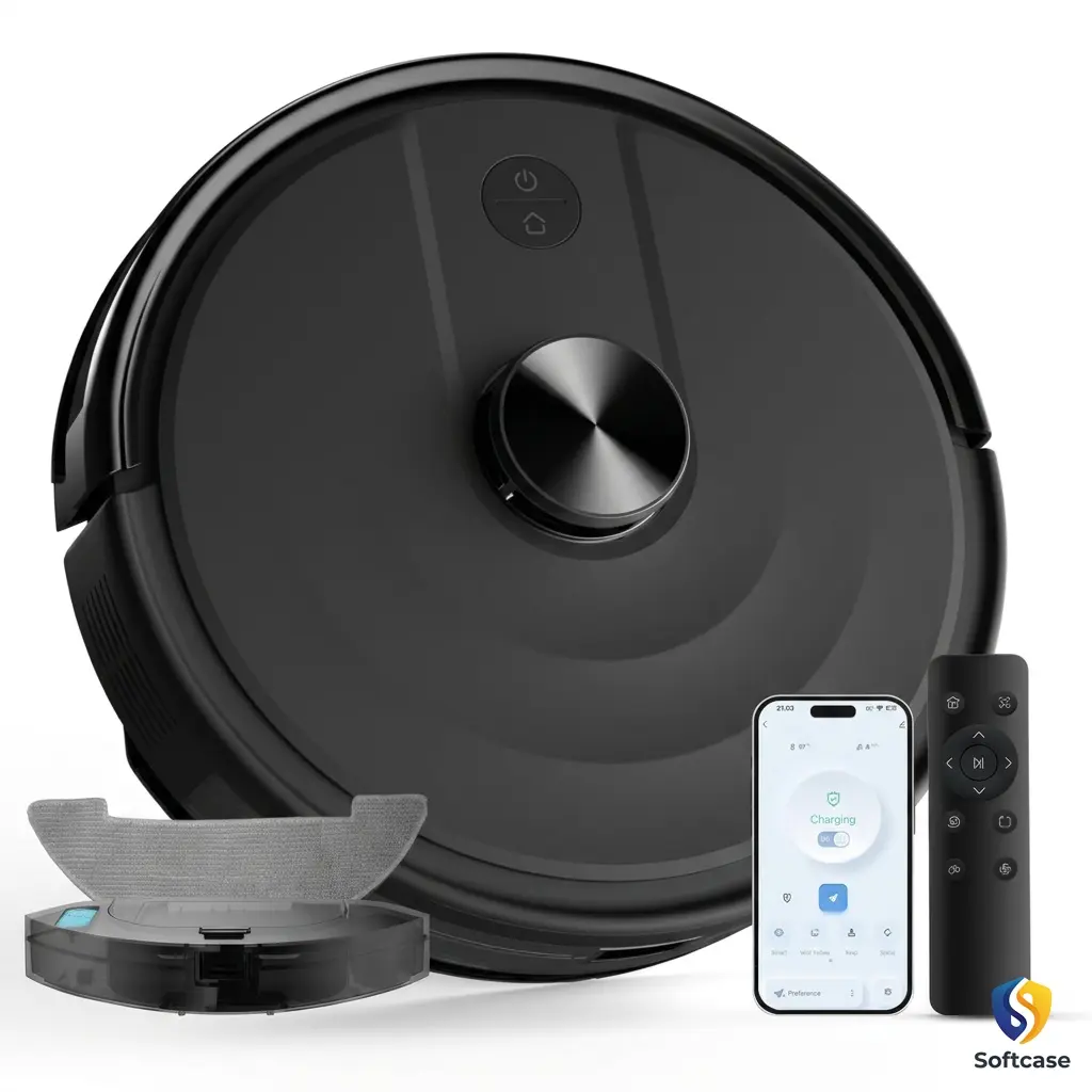 Premium Robot Vacuum and Mop Combo,LiDAR Navigation Robotic Vacuums with 6000Pa Mapping,Automatic Self-Recharging,WiFi/App/Alexa/Remote Control for Pet Hair,Hard Floor,Carpet Indoor Family Gift Summer Vibes Essential Cleaning Parents Technology Delegate,