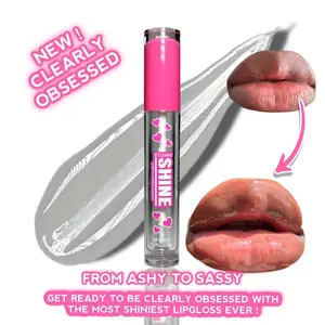 CLEARLY OBSESSED LIPGLOSS w/ Peppermint Cooling Sensation Super Shiny Hydrating Moisturizing Glossy Lips Makeup Lip Gloss
