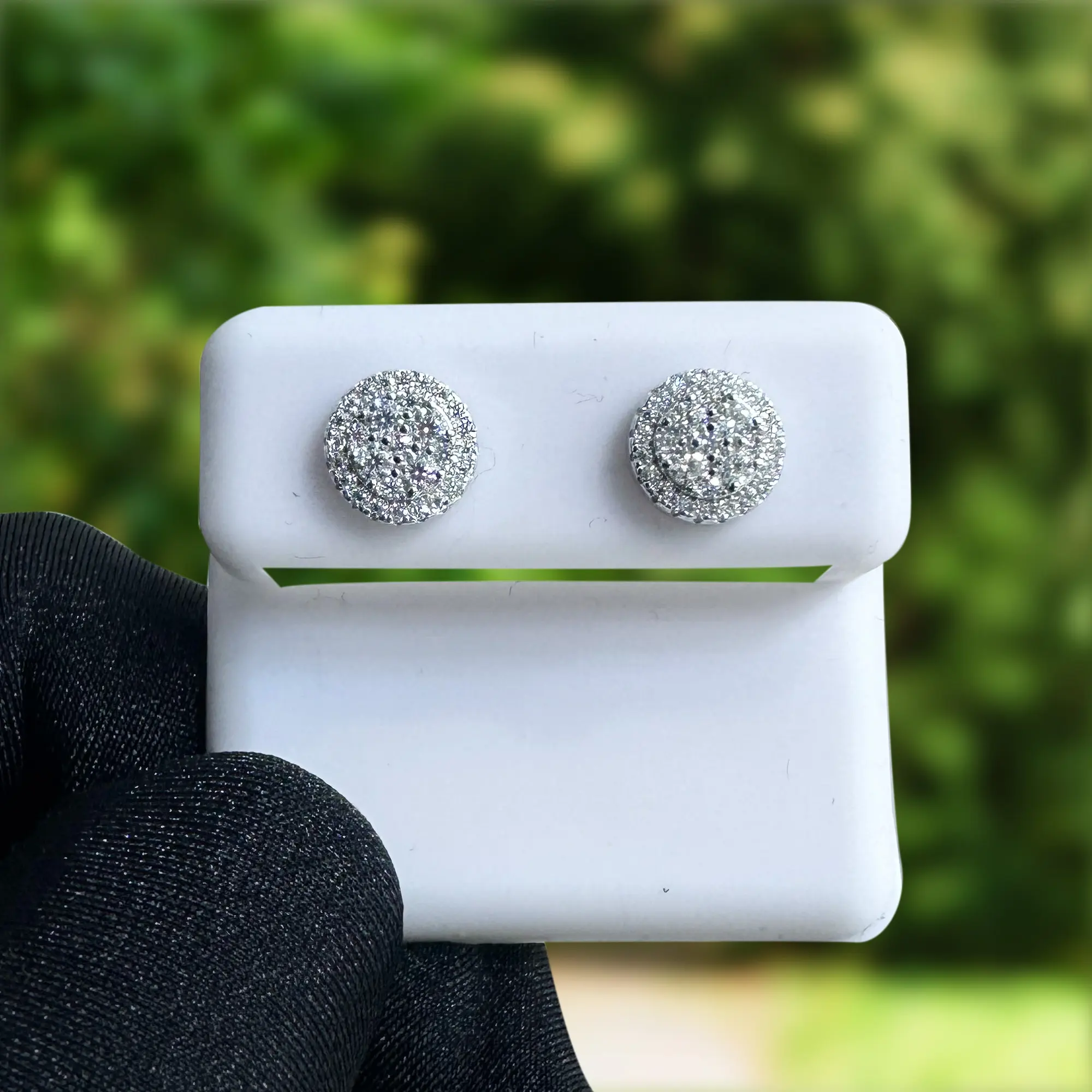 S925 Iced Out Moissanite Stud Earring 0.75CTW Classic Shiny Best for Daily Wear, Gift for Him Her Engagement, Wedding, Birthday Gift