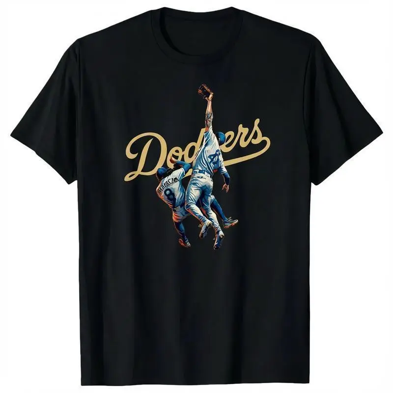 The Catch Dodger Game 7 Graphic T-Shirt - Unisex LA Baseball Vintage Sports Champions Fan Short Sleeve Crew Neck Tee