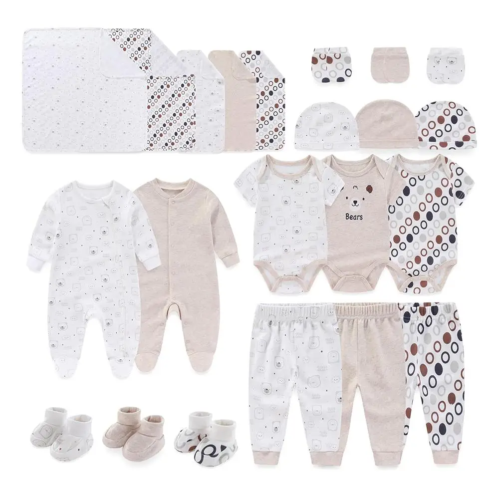 Fahion Unisex Baby Boy Girl Layette Sets 22 Packs New Born Boy Girl Clothes Infant Gifts